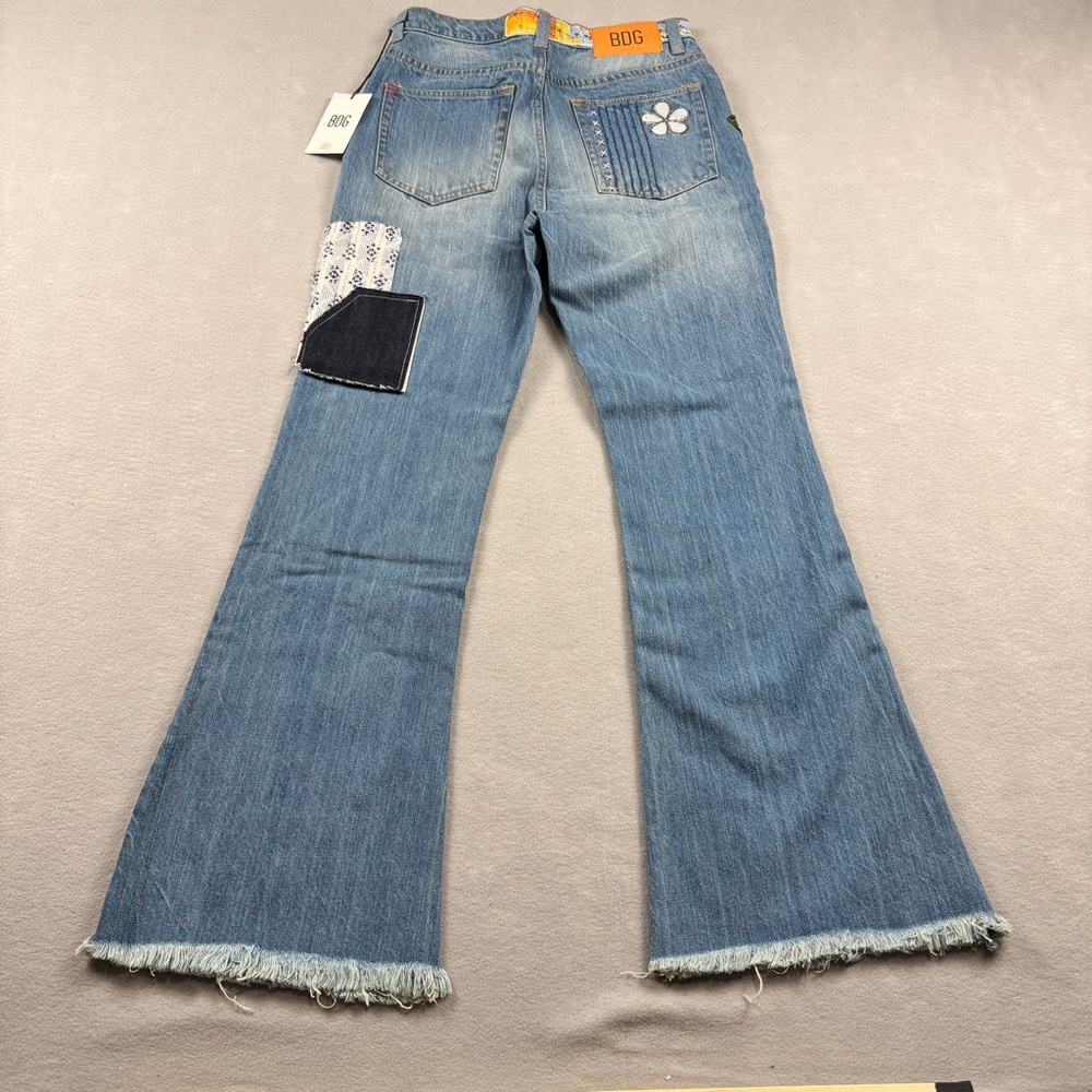 BDG Patchwork Floral Flare Jeans Size 27 NWT Hippie Festival Embroidered - Picture 2 of 15